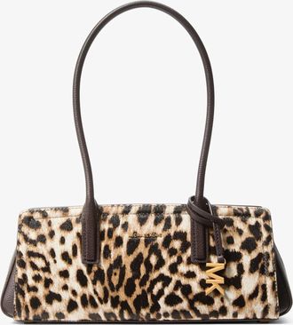 Michael Kors Laila Small Leopard Print Calf Hair Shoulder Bag