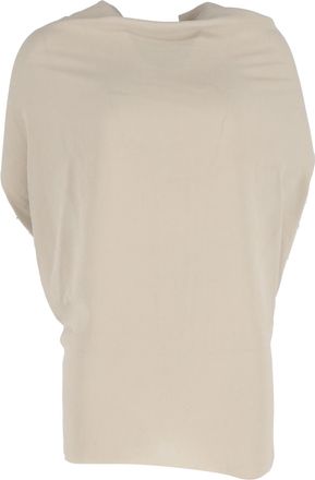 Lanvin Crewneck Blouse in Beige Polyester
