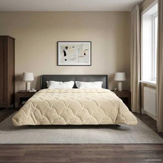 vidaXL Vidaxl Piumone Completo Annuale Trapuntato Crema 200 X 220 Cm