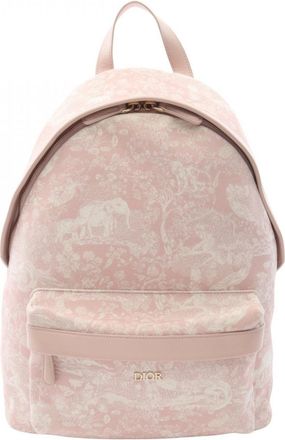 Dior Pink Canvas Leather Backpack (Pre-Owned)
