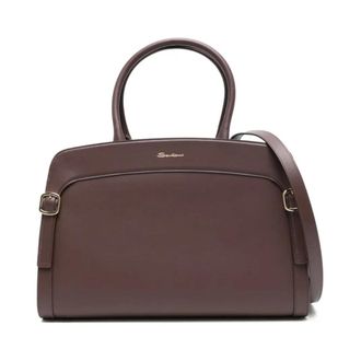 Santoni Handbags, female, Brown, Size: ONE SIZE Top-handle Bag