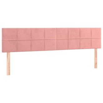 vidaXL Cabeceros 2 Unidades De Terciopelo Rosa 80x5x78/88 Cm Vidaxl