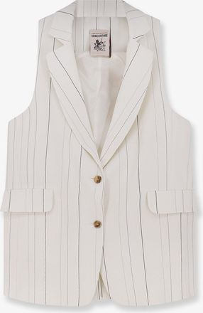 Semicouture Gilet in viscosa e lana vergine - SEMICOUTURE - gender_Woman