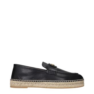 Valentino Garavani Herrens Leder-Espadrillas Schwarz