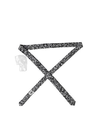 Dolce & Gabbana Trumpet Print Silk Necktie - Black