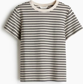 H&M T-Shirt aus Baumwolle - Beige