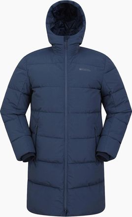 Mountain Warehouse Mens Mountain Warehouse Mens Vortex Longline Padded Jacket - Navy - Size: Regular/34