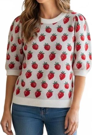Staccato Strawberry Top In Red