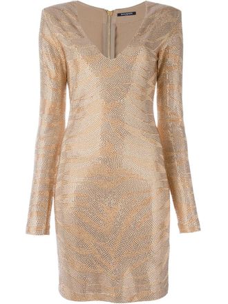Balmain zebra glitter dress - Toni neutri
