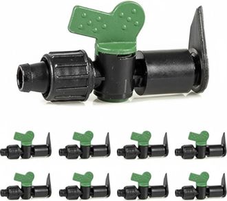 No Brand No Brand - Pack 50 Llave De Paso Layflat A Cinta De Goteo 16mm Conector Para Riego Por Goteo