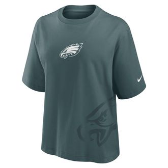 Nike Philadelphia Eagles Boxy Nike Womens NFL T-Shirt in Green | 01CM3JD86-KK1