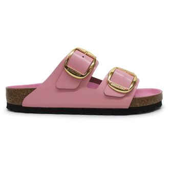 Birkenstock Arizona Big Buckle Patent Leather Unisex Comfort Sandals - High Shine Fondant Pink - Size:UK 5