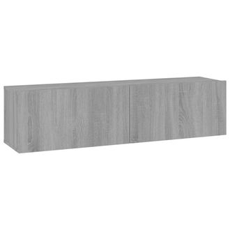 vidaXL Vidaxl - Mueble Pared Tv Madera Contrachapada Gris Sonoma 120x30x30 Cm