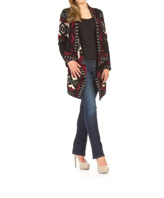 Papillon Global Design Waterfall Cardigan In Black
