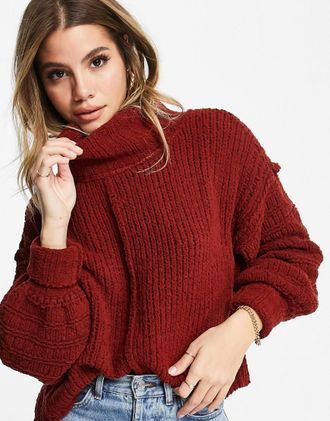 Free People Be Yours sweater-Red