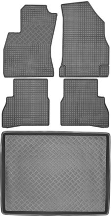 OEM Fiat Doblo Van A Partir De 2019 Set - Alfombrillas De Goma Para Coche + Alfombrilla Para Maletero