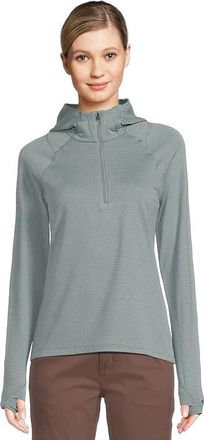 Mountain Hardwear Crater Laketm Heavyweight Half Zip Hoody Womens Clothing Blue Sage, Ice Shadow : MD, Elastane/Polyester