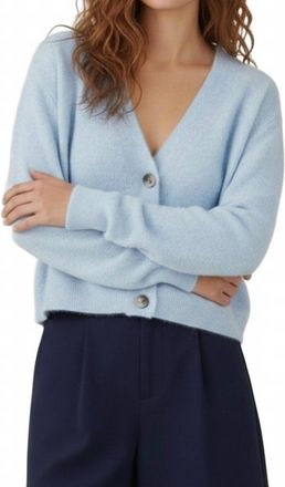 Brodie Alani Cashmere Cardigan In Blue Mist