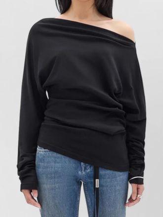 Ann Demeulemeester roos bias cut off shoulder top