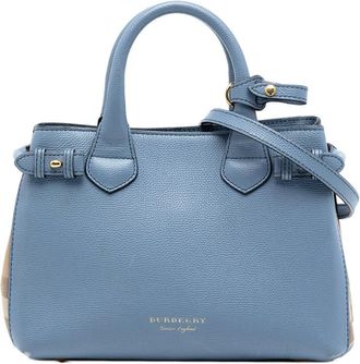 Burberry Pre-owned Burberry Small Leather and House Check Banner Satchel Ladies J8D8R993ARUZS2IK
