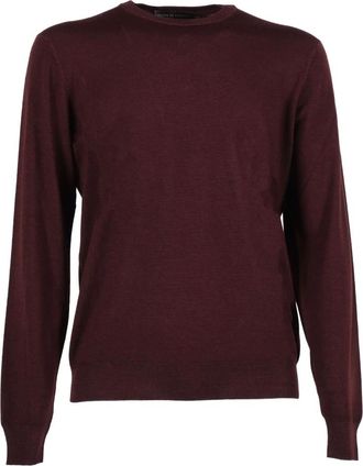 FILIPPO DE LAURENTIIS G.Collo Ml Nuvola - Heren - Ronde hals truien - Rood - L - Truien & Vesten