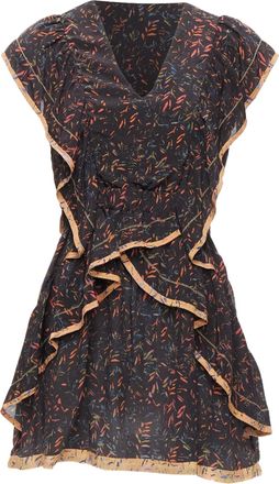 Iro Iro 2018 Silk Floral Ruffle Short Dress