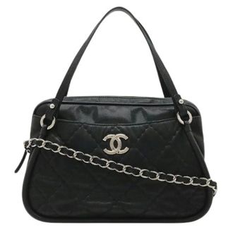 Chanel Pre-owned Wild Stitch Leren Handtas 2Way - Dames - Pre-owned - Zwart - Maat: ONE Size Leer