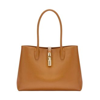 Furla Handbags, female, Brown, Size: ONE SIZE Goccia Tote M