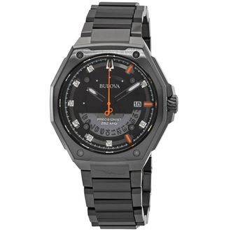 Bulova Marc Anthony Quartz Diamond Black Dial Mens Watch 98D183