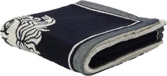 Versace Home, unisex, Blauw, ONE Size, Katoen, Sport Handdoek Terry Medusa Jacquard
