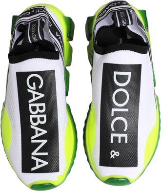 Dolce & Gabbana Womens Black White Slip On Sorrento Sneakers Shoes 05+pa+pl+vi