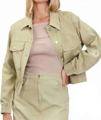 Skies Are Blue Clothing Sweet Pea Jacket In Green