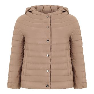 Moorer Tahlia Gewatteerde Jas - Dames - Jassen - Bruin - Maat: XS Polyamide