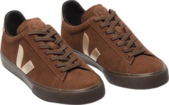Veja Womens Sneakers Campo Suede Walnut-Platinum-Eagle Trainers Walnut/platinum/eagle