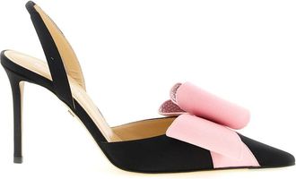 Mach & Mach Black Slingback Heels