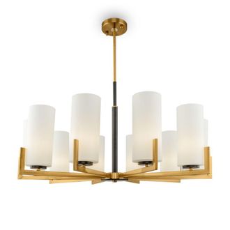 Maytoni Lampadario Ottone Con Tubi Vetro Fortano Maytoni Mod089pl-10bs