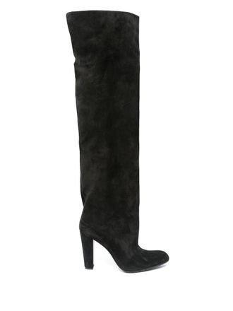 Manolo Blahnik 105mm Gardahi boots - women - Leather - 39 - Black
