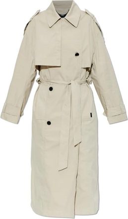 AllSaints Linnie Trenchcoat - Dames - Trenchcoats - Grijs - S - Katoen - Jassen