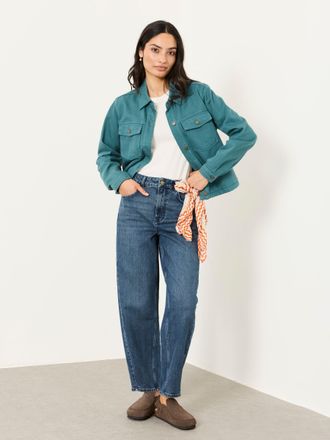 Fat Face FatFace Denim Jacket in Teal Blue