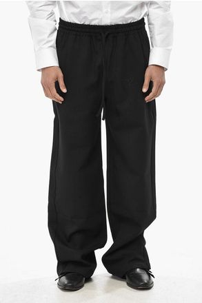 Off-white Wool Blend Track Pants With Ankle Drawstring size 52
