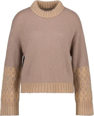 Lu Ren Halo Ronde Hals Breiwerk - Dames - Cashmere truien - Beige - S - Wol - Truien & Vesten