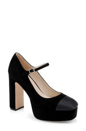 L'agence Lilles Platform Pump in Black Suede at Nordstrom, Size 6.5