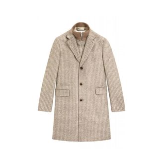 HUGO BOSS Jassen, Heren, Beige, L, Wol, Hyde Coat