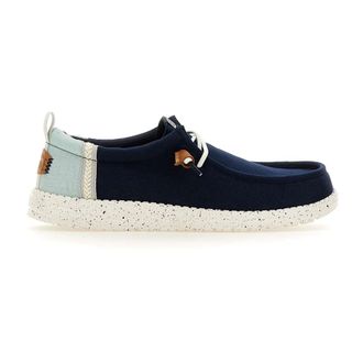 Hey Dude Wally Craft Linen Loafers - male - Hey Dude - Laced Shoes - Blue - 10 UK - Shoes