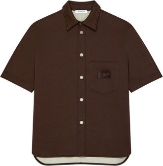 Givenchy Short Sleeve Shirt - male - Givenchy - Short Sleeve Shirts - Brown - M - Shirts