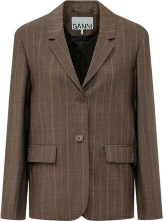 Ganni Donna, Giacche, Marrone, XS, new
