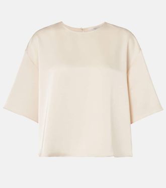 Leset Barb oversized satin t-shirt