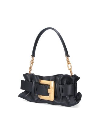 Balmain Womens Bags Black Calf Leather