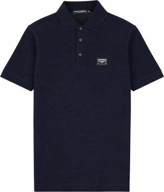 Dolce & Gabbana Navy Blue Logo Polo