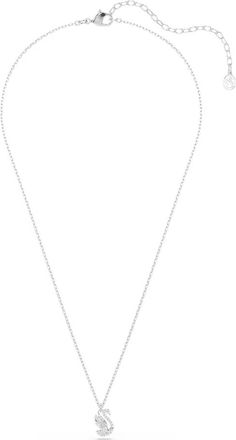 Swarovski Zwaan Halsketting - Dames - Accessoires - Wit - Maat: ONE Size Leer